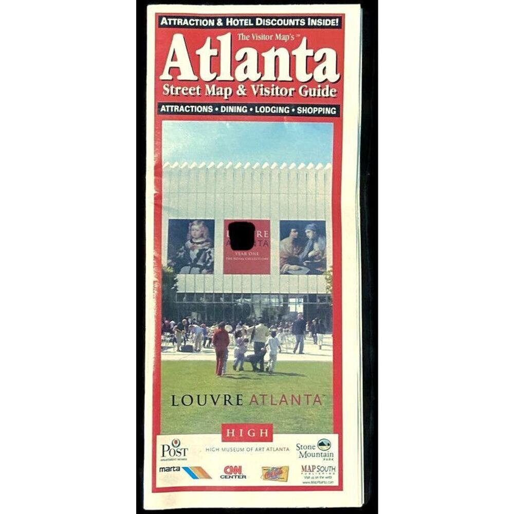 2007 Atlanta GA Street Map Official Visitors Guide Ephemera Vacation Travel Trip